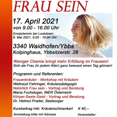 Einladungsplakat „Mit Freuden Frau sein“, Kolpinghaus Waidhofen/Ybbs
